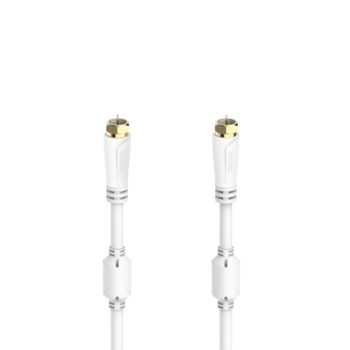 Hama 00205251 SAT Connection Cable, F-Plug - F-Plug, Gold-Plated 1.5m 100dB