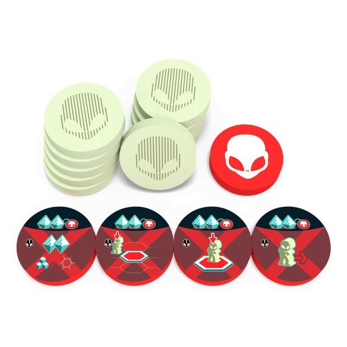 Eagle-gryphon games On Mars: Alien Invasion - Wooden Alien Token