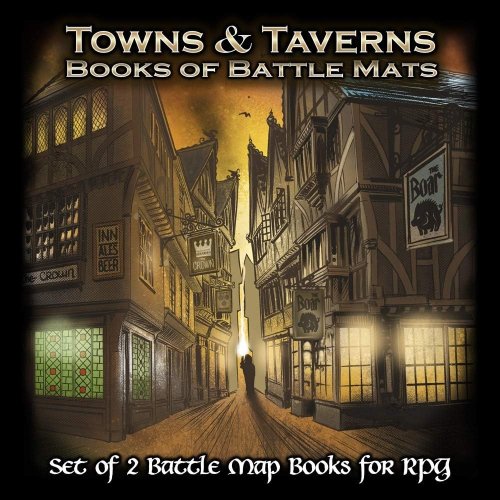 Loke battlemats Loke Battle Mats: Books of Battle Mats - Towns & Taverns