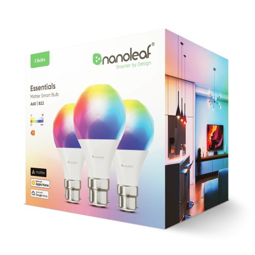 Nanoleaf Matter B22 Smart Bulbs (3 Pack) 9W 806Lm