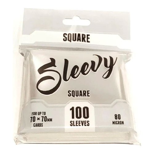 Lautapelit Sleevy SQUARE – Clear (100 sleeves 70x70 mm)