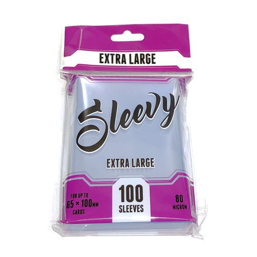 Lautapelit Sleevy XL – Clear (100 sleeves 65x100 mm)