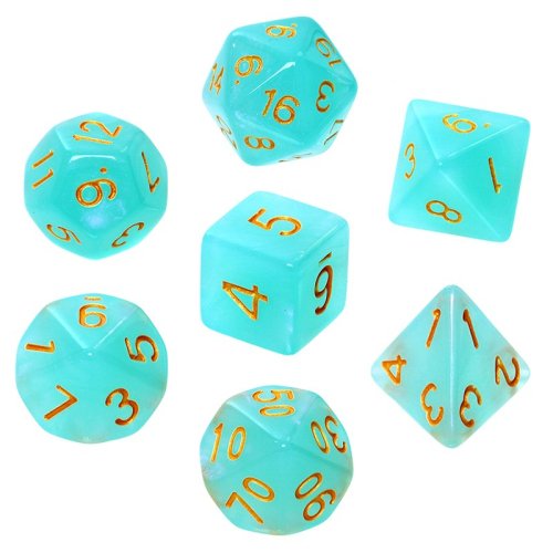Rebel RPG Dice Set - Moonstones - Jadeite