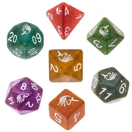 Rebel RPG Dice Set - Acrylic - Unicorn