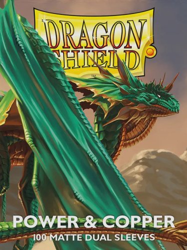 Dragon shield Sleeves - Matte Standard size - Power & Copper (100 Sleeves)