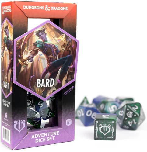 Sirius dice Dungeons & Dragons Adventure Dice - Bard: Blue / Green