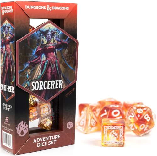 Sirius dice Dungeons & Dragons Adventure Dice - Sorcerer: Orange