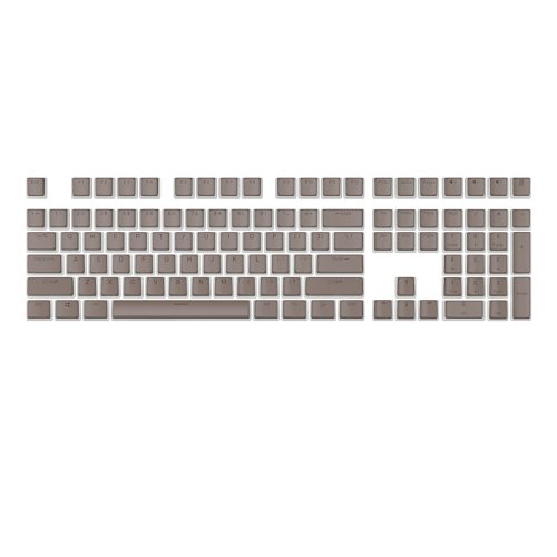 Royal kludge Pudding PBT Keycaps - (104 pcs., Cappuccino, PBT ANSI, UK layout)