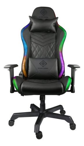 Deltaco DC410 RGB LED RGB LED Black Gaming Chair