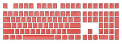 Royal kludge Pudding PBT Keycaps - (104 pcs., Red, PBT ANSI, UK layout)