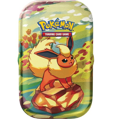 The pok&eacute;mon company international Pokemon TCG - Scarlet &amp; Violet - Prismatic Evolutions Mini Tin Flareon
