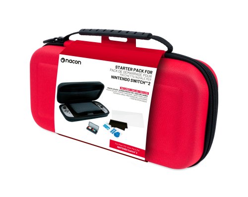 Nacon Pouch and Protection Pack for Nintendo Switch 2 | Red