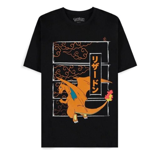 Distrineo Pok&eacute;mon - Charizard Men's Short Sleeved T-shirt | L Size