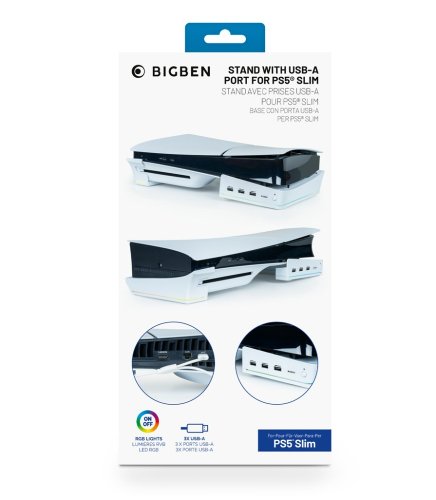 Bigben PS5 SLIM Horizontal stand with USB-A port