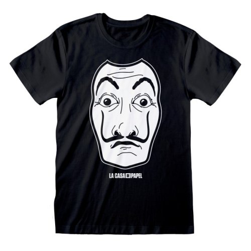Heroes inc. La Casa De Papel - Black Mask T-Shirt | Large