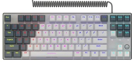 Lorgar Azar 514 TKL Mechanical Wired Keyboard | US | White
