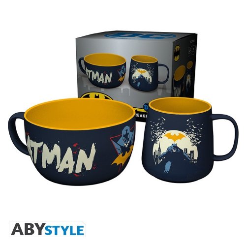 Abystyle DC COMICS - Breakfast Set (Mug + Bowl) - Batman Iconic