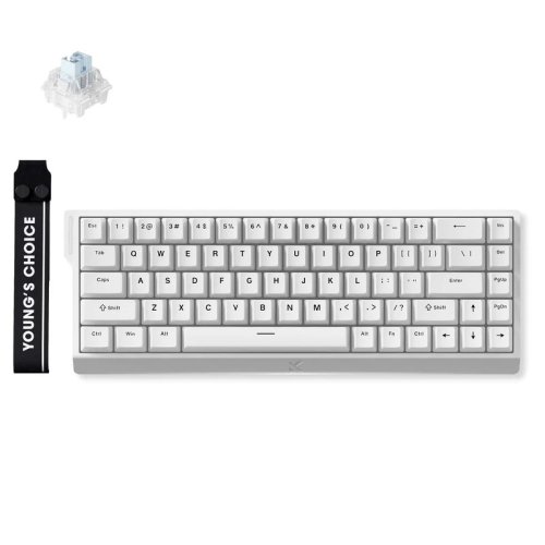 Mchose Ace 68 Wired Magnetic Gaming Keyboard | US | Ice Blue Magnetic Switch | White