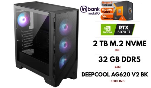 Gameroom PC| RYZEN 7 7800X3D, DDR5 32GB 6000MHz, NVME M.2 SSD 2TB, RTX 5070 Ti