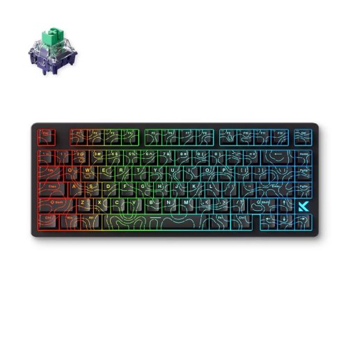 Mchose Jet 75 Wired Magnetic Gaming Keyboard | US | Kailh Magnetic God Switch | Black Topograhic