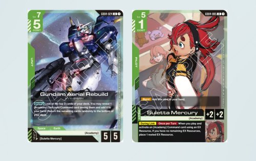 Bandai tcg Gundam Card Game - Gundam Aerial Rebuild &amp; Suletta Mercury​