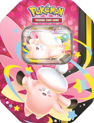 The pok&eacute;mon company international Pokemon TCG - Mega Moonlit: Mega Clefable ex Tin (4 boosters)