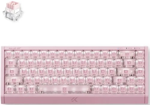 Mchose Ace 68 GT Wired Gaming Keyboard | Mount Tai Magnetic Switch GT | Crystal Pink