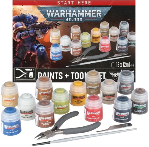 Games workshop Warhammer 40,000: Paints + Tools Set