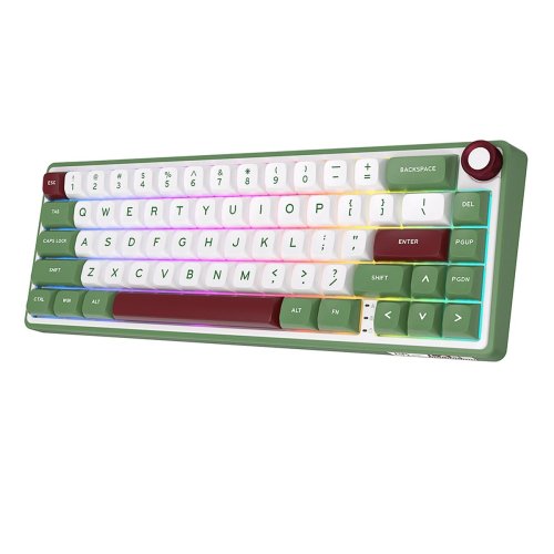 Royal kludge R65 RGB Green sand wired mechanical keyboard | 60%, Chartreuse switches, US