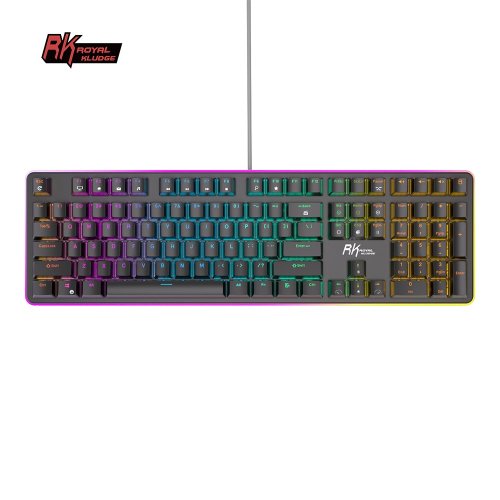 Royal kludge RK918 RGB Black Wired Mechanical Keyboard | 100%, Brown switches, US