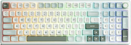Royal kludge RK-R98 RGB Sky Cyan Wired Keyboard | 96%, Hot-swap, Cream switches, US