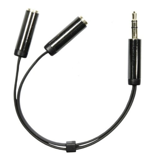 Deltaco 3.5mm stereo male to 2x3.5mm adapter