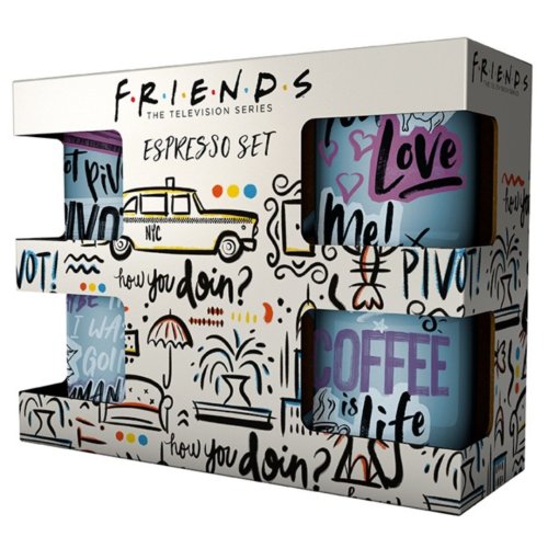 Abystyle FRIENDS - Set 4 espresso mugs - Doodle