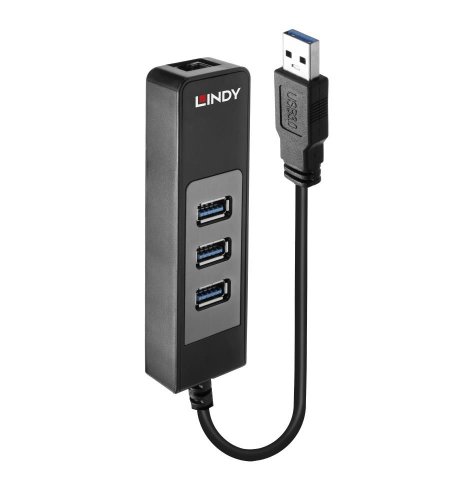 Lindy I/O HUB USB3 &amp; LAN ADAPTER/43176