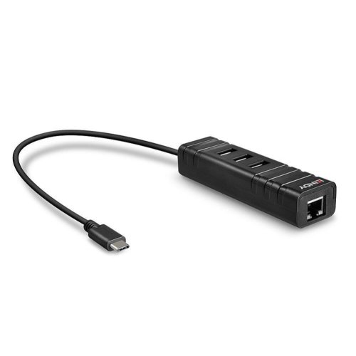 Lindy I/O HUB USB3.1 &amp; LAN ADAPTER/43249