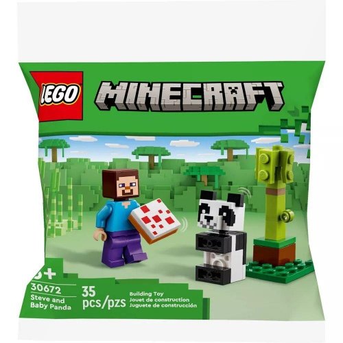 Lego 30672 - Minecraft Steve And Baby Panda