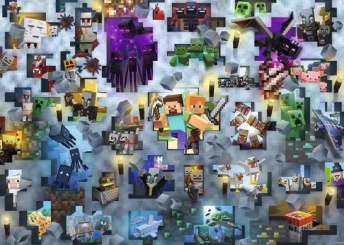 Ravensburger - Puzzle 1000 Minecraft Mobs