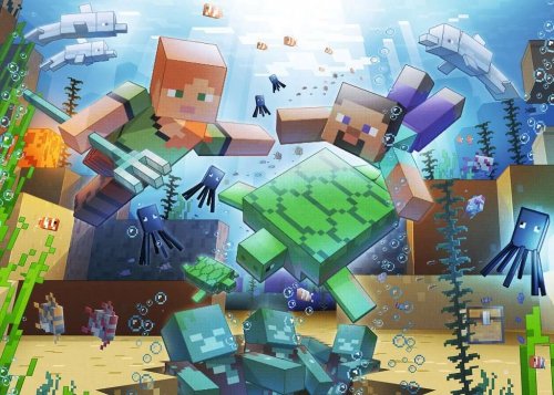 Ravensburger - Puzzle 1000 Minecraft Mosaic
