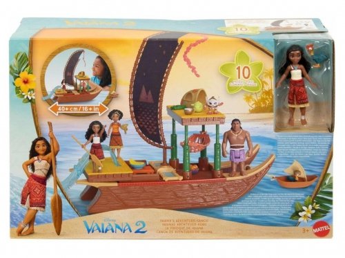 Mattel - Disney Vaiana 2 Vaiana s Adventure Canoe With Mini Doll