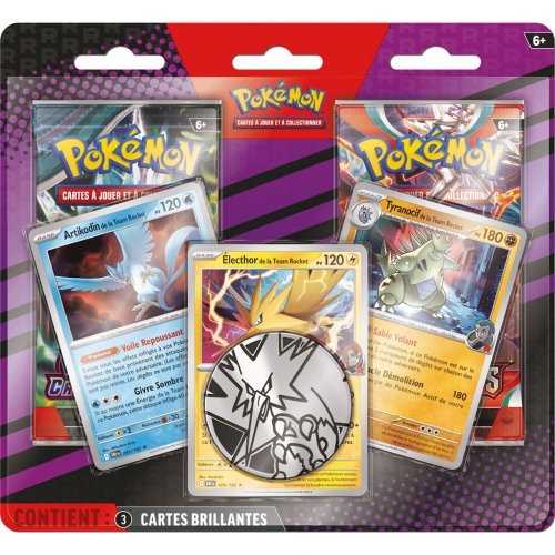 Pok&eacute;mon Pokemon - TCG Scarlet And Violet Team Rocket Articuno Zapdos Tyranitar 3-Pack Blister (French)