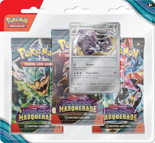 Pok&eacute;mon Pokemon - TCG Scarlet And Violet Twilight Masquerade 3-Pack Booster Blister Revavroom / from Assort
