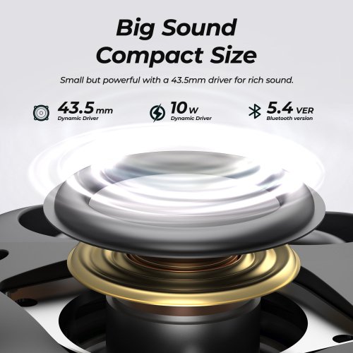 Tozo SoundGo Portable Bluetooth Speaker Black