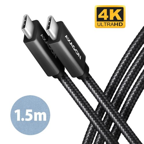 Axagon CABLE USB-C TO USB-C 1.5M 100W/BLACK BUCM32-CM15AB