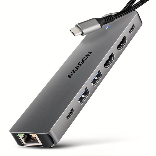 Axagon I/O HUB USB-C 7IN1 DUAL 4K/0.15M HMC-7HX2