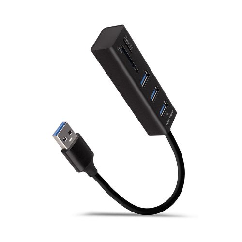 Axagon I/O HUB USB3.2 3P SD/MICROSD/0.2M HMA-CR3A