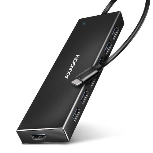Axagon I/O HUB USB-C 7PORT FLAT/0.3M HUE-F7C