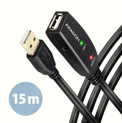 Axagon CABLE USB2.0 A-M/A-F ACTIVE/15M ADR-215