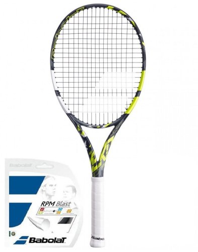 Babolat Pure Aero Team - grey/yellow/white + string