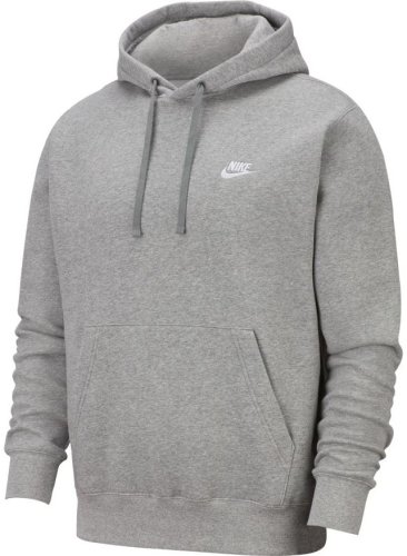 Nike Sportswear Club Hoodie PO BB - grey heather/matte silver/white