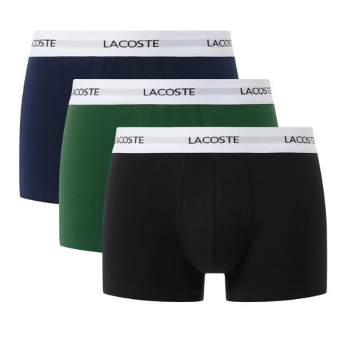 Lacoste Stretch Cotton Short 3P - black/green/navy blue